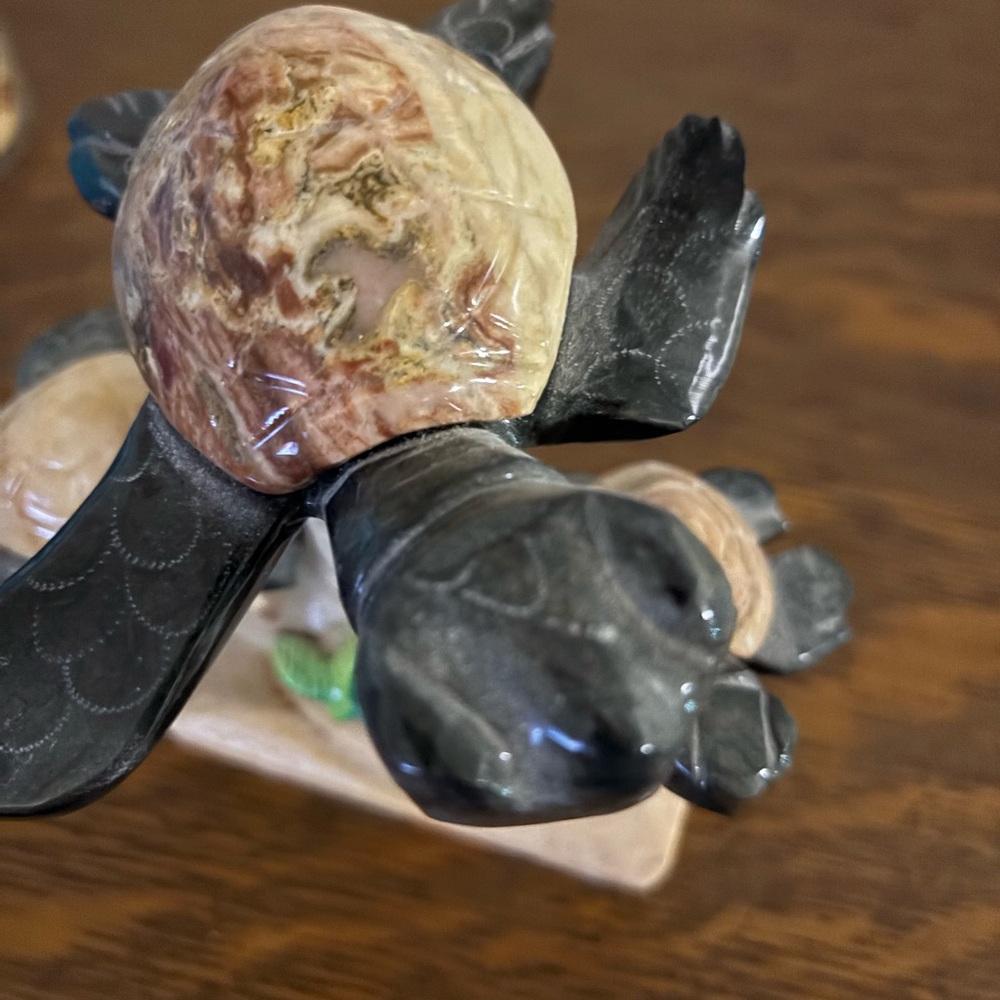 Handcrafted Stone Turtle Figurine -
